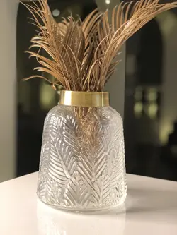 گلدان بلوری طرح برگ1915 - گالری قاب https://galleryghab.com