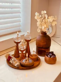 ست اکسسوری چوبی جلومبلی بلوط - گالری قاب