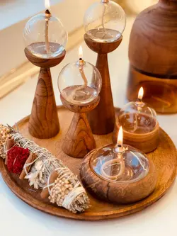 ست اکسسوری چوبی جلومبلی بلوط - گالری قاب