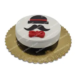 کیک طرح سبیل و کلاه مردانه