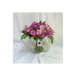 گلدان گل آلستریم و رز