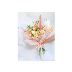 دسته گل رز صورتی