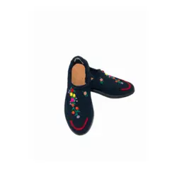 گیوه گلدوزی سرمه ای