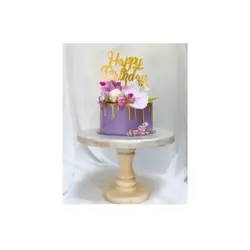 کیک خامه ای بنفش و ارکیده