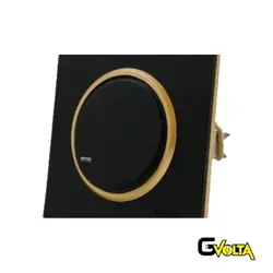 کلید و پریز ویرا الکتریک مدل آلفا اسپرت مشکی طلایی (مات)