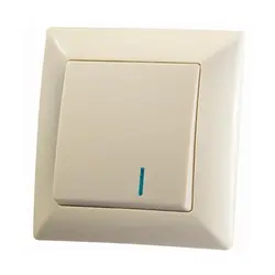 کلید پریز ایران الیزه سفید و کرم