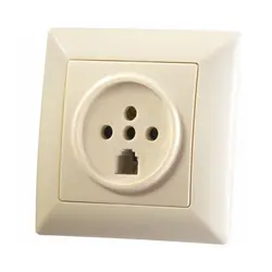 کلید پریز ایران الیزه سفید و کرم