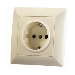 کلید پریز ایران الیزه سفید و کرم