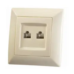 کلید پریز ایران الیزه سفید و کرم