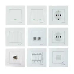 کلید پریز دلند آسا سفید