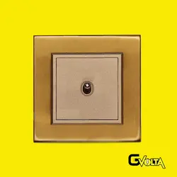 کلید پریز ایران الکتریک مدل برلیان متال طلایی