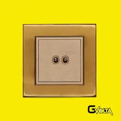 کلید پریز ایران الکتریک مدل برلیان متال طلایی