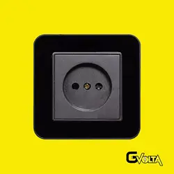 کلید و پریز ایران الکتریک مدل ارس نقره ای با میانه مشکی