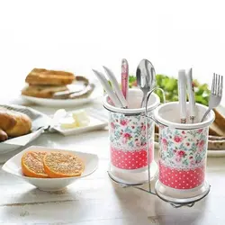 جا قاشق 2 قلو طرح سرامیکی - فروشگاه حاج خانی