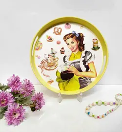 سینی گرد رزمن کوچک لبه دار - فروشگاه حاج خانی