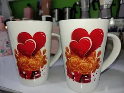 لیوان سرامیکی قلبی - فروشگاه حاج خانی