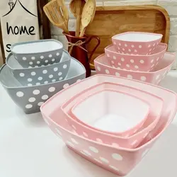 کاسه خال دار مربع 3 - فروشگاه حاج خانی