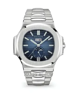 ساعت Patekphilippe Auto Silver Blue-2 Date ناتیلیوس اتومات 2 تقویم سیلور آبی