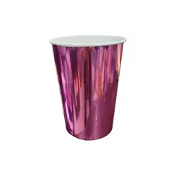 سطل پاپ کرن لیوانی متالایز صورتی