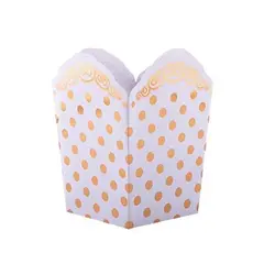 پاپ کرن سفید دایره طلاکوب (۱۰ تایی)