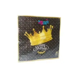 دستمال تولد تاج طلایی (۲۰ تایی)