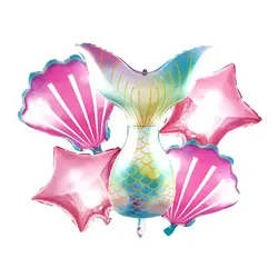 بادکنک دم پری دریایی ۵ تکه