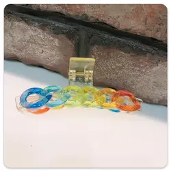 کلیپس مو پلاستیکی بزرگ مدل زنجیری رنگی - فروشگاه اینترنتی هیس