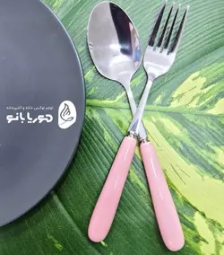 ست قاشق چنگال صورتی