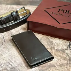 ست کیف و کمربند چرم پولو (polo)