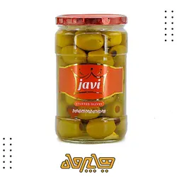 زیتون سبز با مغزی فلفل ژاوی (670گرم)