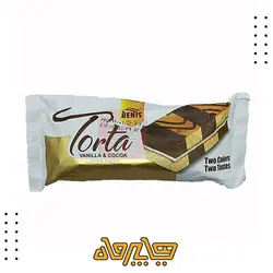 کیک شطرنجی وانیل کاکائو تورتا  بنیس (60گرم)