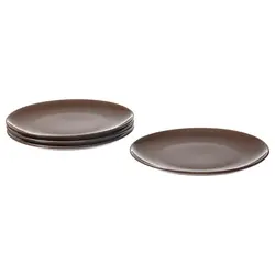 بشقاب پلویی آیکیا رنگ قهوایی مدل FÄRGKLAR Plate, glossy brown, 26 cm