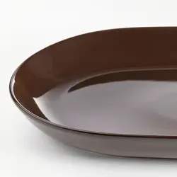 دیس سرو آیکیا رنگ قهوایی مدل FÄRGKLAR Serving plate, glossy brown, 36x22 cm