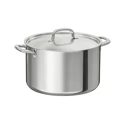 قابلمه استیل آیکیا 10 لیتر مدل IKEA 365+ pot with lid, 10 l, stainless steelجج