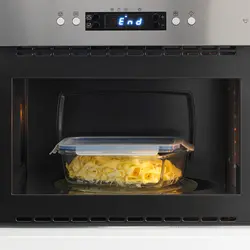 کانتر فود با درب، 1 لیتر، مستطیل شکل شیشه ای/پلاستیکی مدل IKEA 365+ food container with lid, rectangular glass/plastic