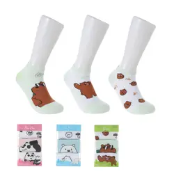جوراب مینیسو پک 3 عددی طرح خرسها مدل We Bare Bears Collection 5.0 Jacquard Ankle Socks (3 Pairs)