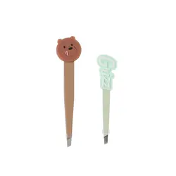 موچین دوعددی مینیسو طرح ما خرسها( گریزی) We Bare Bears Collection 5.0 Eyebrow Tweezer Set(Grizz)
