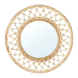 آینه بامبو آیکیا مدل GRINSBOL Mirror, 55 cm, rattan