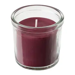 شمع لیوانی آیکیا با رایحه مربا توت قرمز 7.5 سانتی متر STÖRTSKÖN Scented candle in glass,  Berries/red