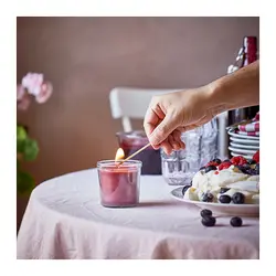 شمع لیوانی آیکیا با رایحه مربا توت قرمز 7.5 سانتی متر STÖRTSKÖN Scented candle in glass,  Berries/red