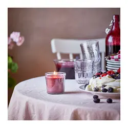 شمع لیوانی آیکیا با رایحه مربا توت قرمز 7.5 سانتی متر STÖRTSKÖN Scented candle in glass,  Berries/red