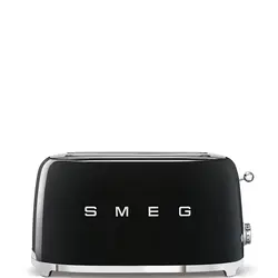 توستر 4 اسلایس اسمگ رنگ مشکی سایز بزرگ مدل  Smeg - 4 Slice Toaster, TSF02BLUK