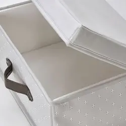 جعبه با درب آیکیا مدل BLÄDDRARE ، خاکستری، 35x50x15 سانتی متر