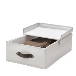 جعبه با درب آیکیا مدل BLÄDDRARE ، خاکستری، 35x50x15 سانتی متر