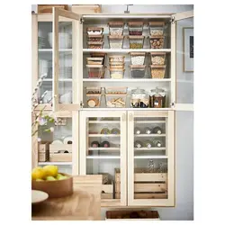 ظرف غذای مربع شیشه‌ای درب بامبو 1.2 لیتری، مدل IKEA 365+