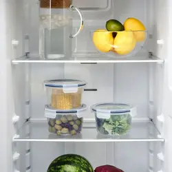 ظرف غذای گرد پلاستیکی 3 تیکه درب دار ، مدل IKEA 365+