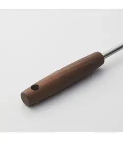 کفگیر آیکیا، مدل SLITSTARK، استیل/ چوب گردو، 38 سانتی متر