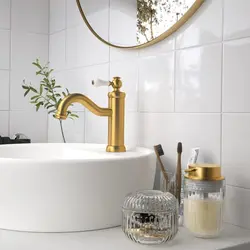 پامپ صابون مایع آیکیا، مدل SILVTJÄRN، بلور/ طلایی، 350 میلی لیتر