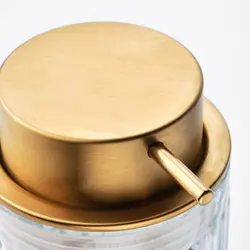 پامپ صابون مایع آیکیا، مدل SILVTJÄRN، بلور/ طلایی، 350 میلی لیتر