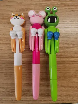 خودکار مینیسو، طرح روباه بکسرکار، سری Series Boxing Animals، رنگ مشکی، 1.0mm، - آیدیا شاپ